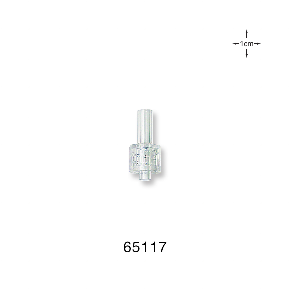 Male Luer Lock, Tubing Port, Clear