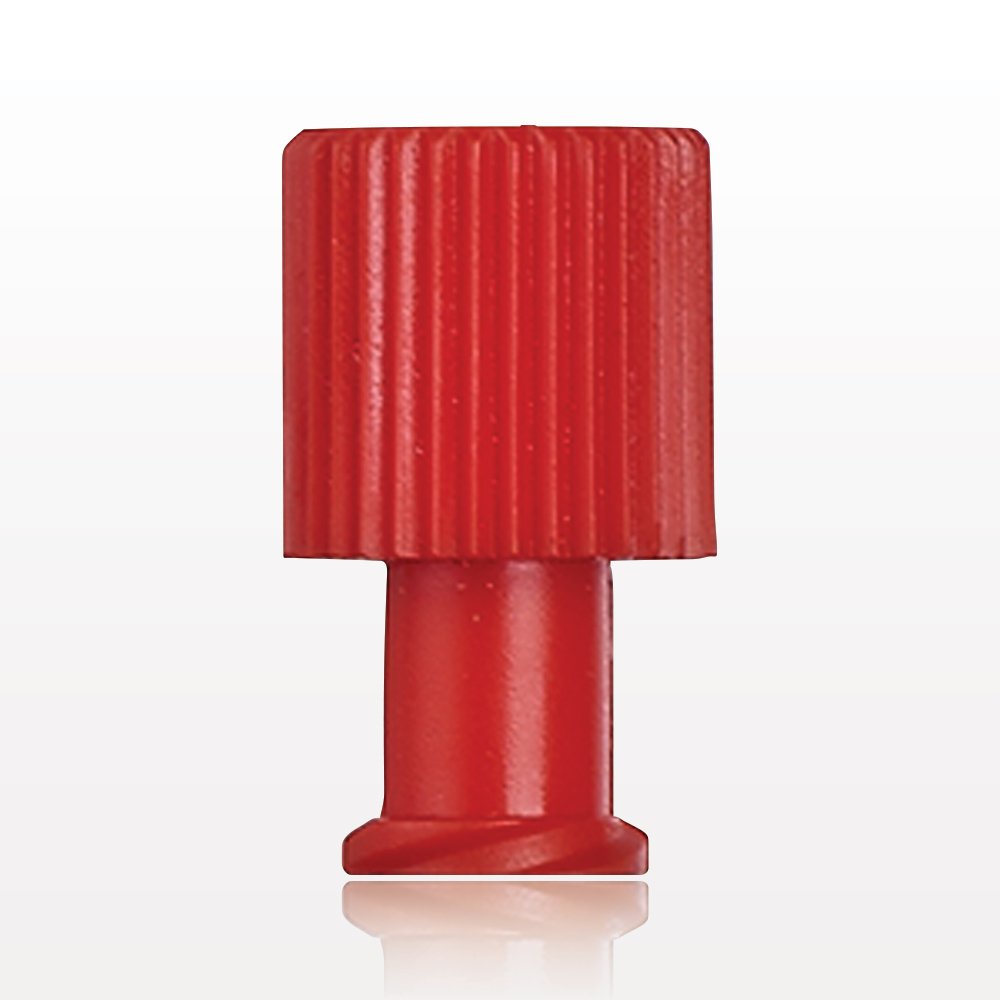 Discontinued Double Dead-Ender Cap, Non-Vented, Red w/Recessed Stem