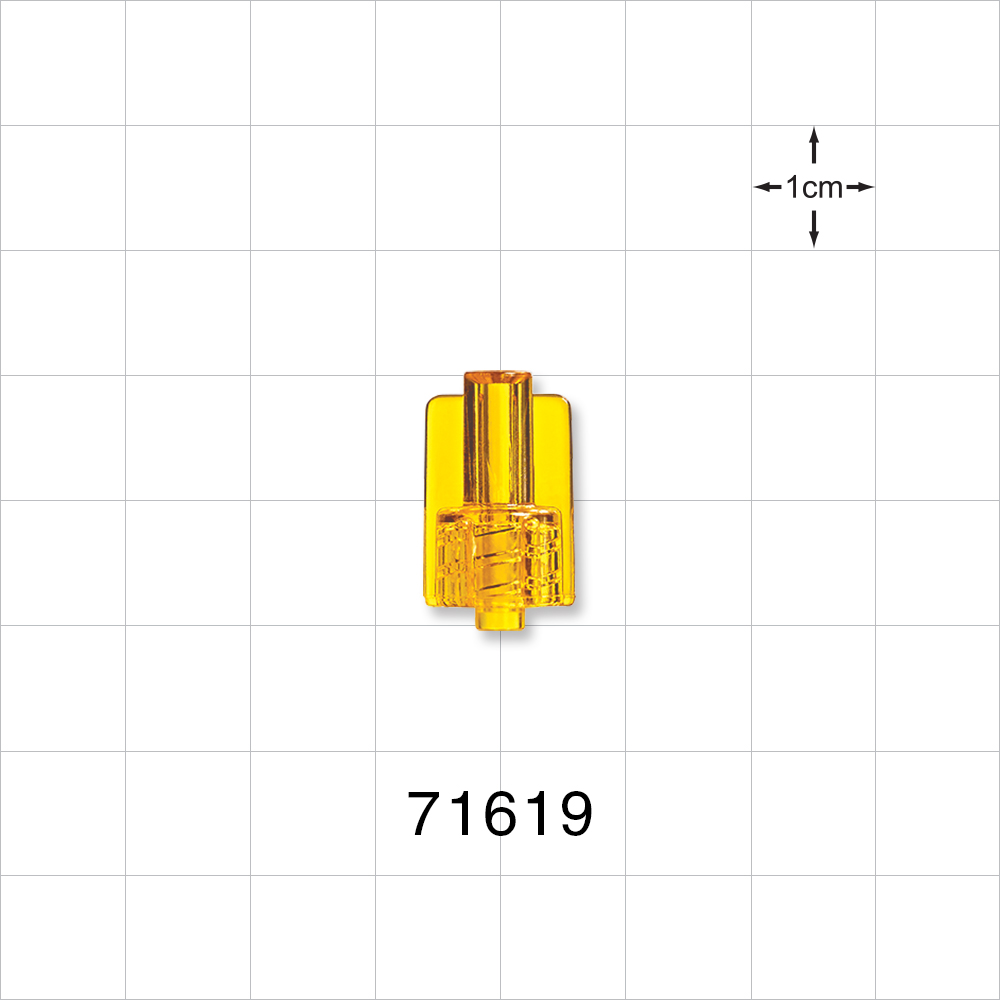 Male Luer Lock, Tubing Port, Yellow