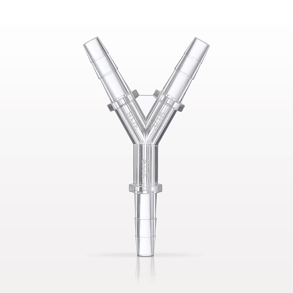 Y Connector, Barbed, Clear