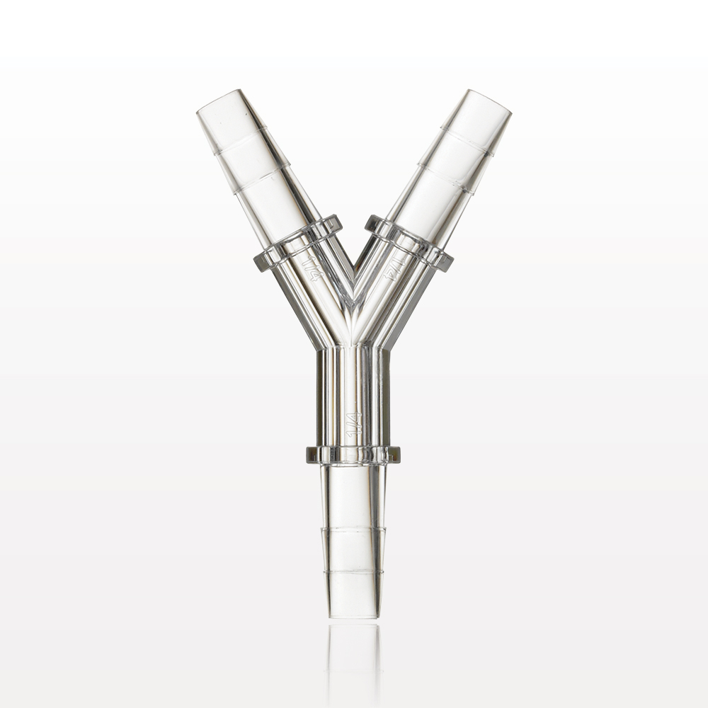 Y Connector, Barbed, Clear