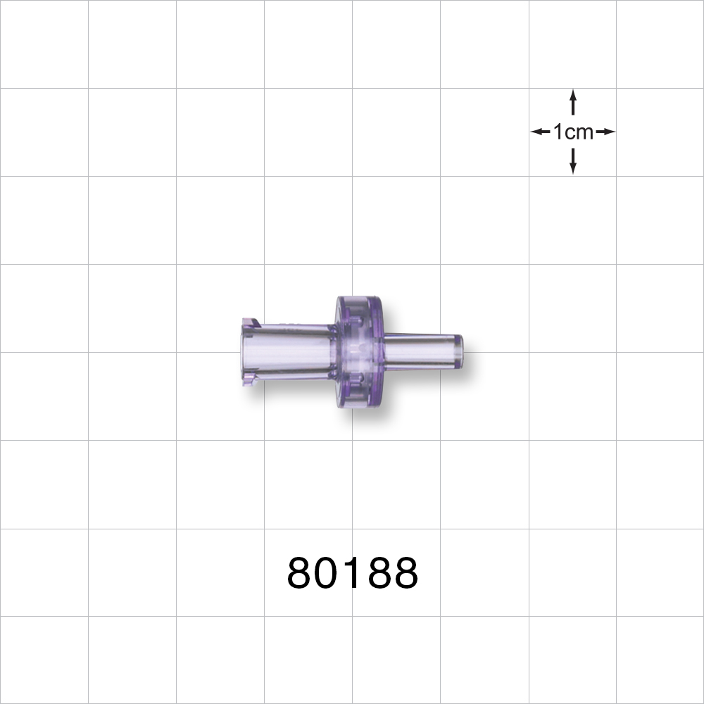 Check Valve, Female Luer Lock Inlet, Male Luer Slip Outlet