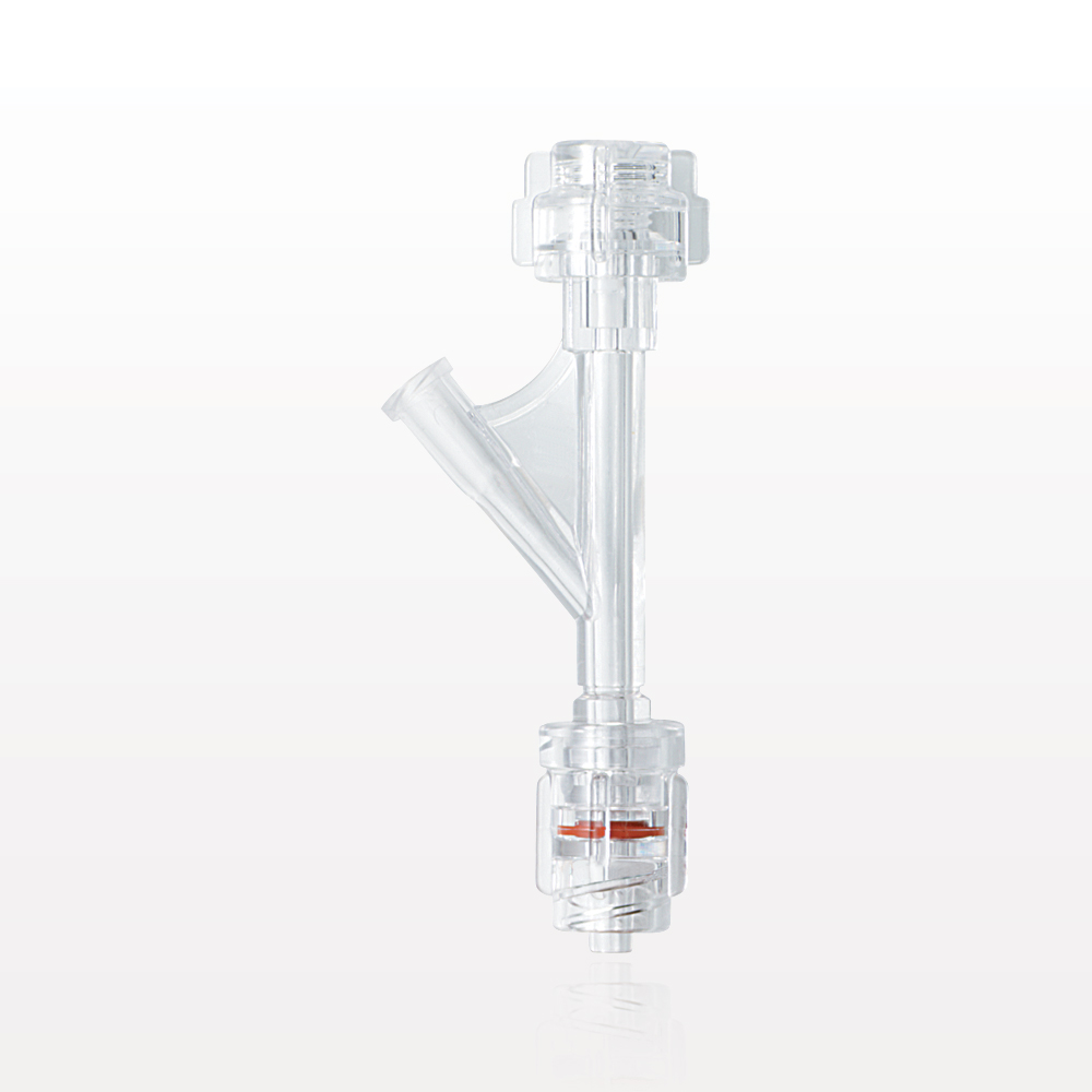 Hemostasis Valve Y Connector, Rotating Male Luer Lock, Female Luer Lock Sideport