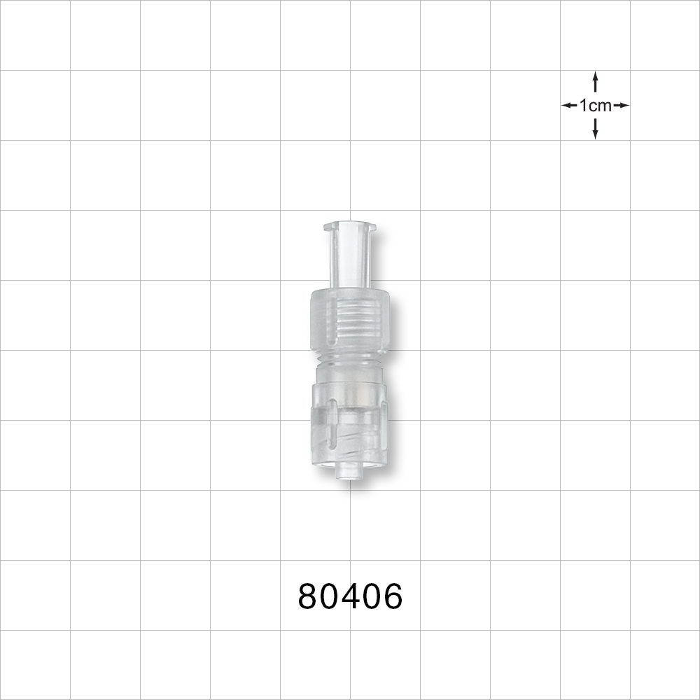 Tuohy Borst Adapter, Female Luer Lock, Male Luer Lock