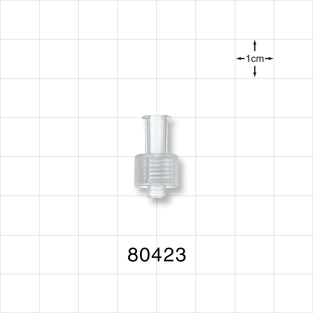 Tuohy Borst Adapter Cap, Female Luer Lock with Probe Extension, Clear