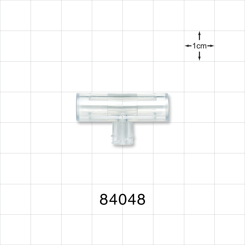 T Connector, Female Luer Lock, Tubing Ports