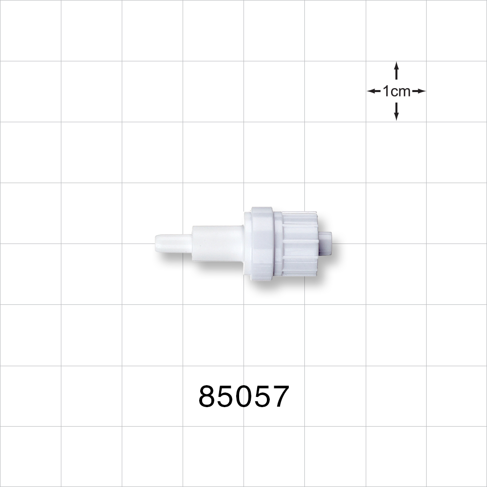 Check Valve, Tubing Port Inlet, Male Luer Lock Outlet