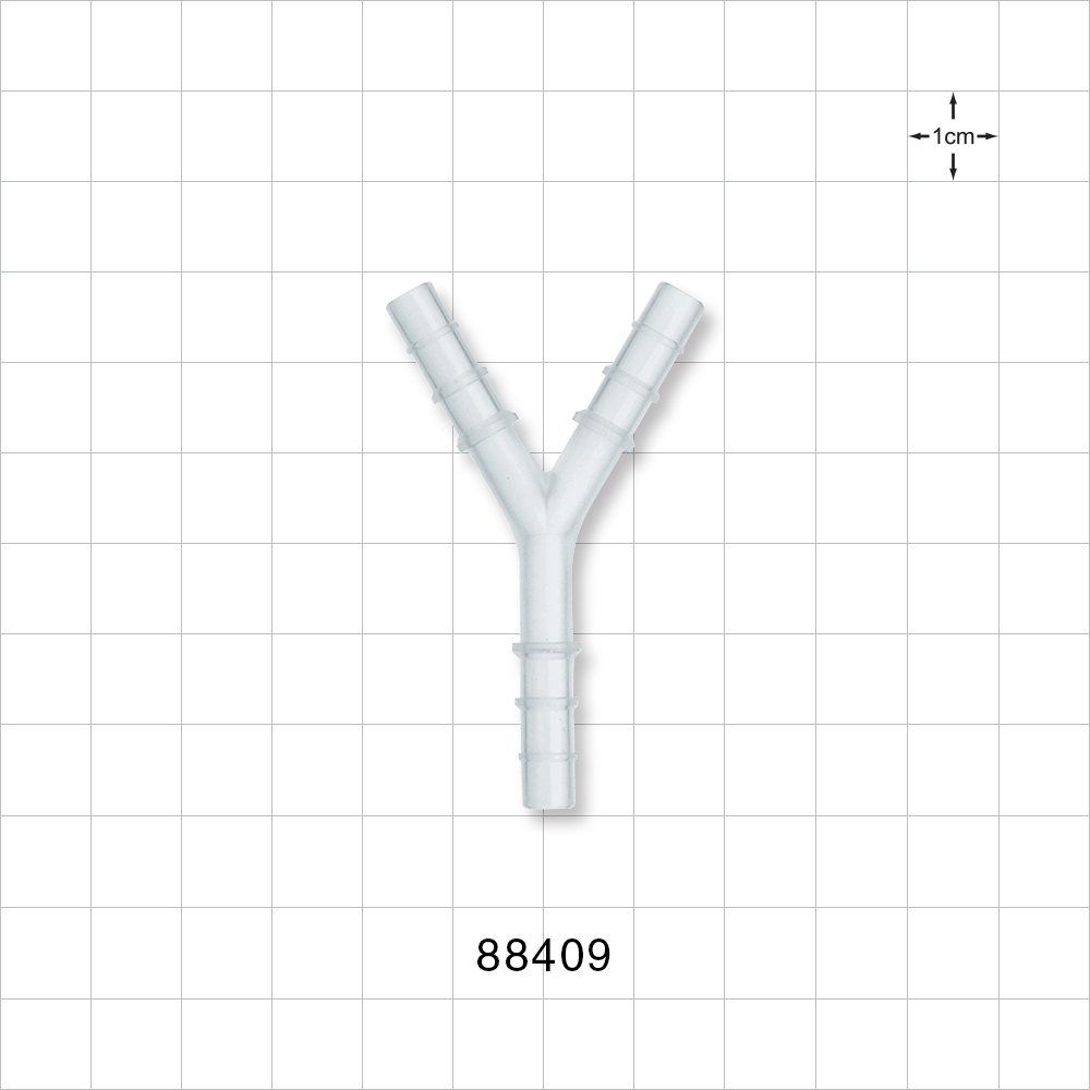 Y Connector, Reducer, Barbed, Natural