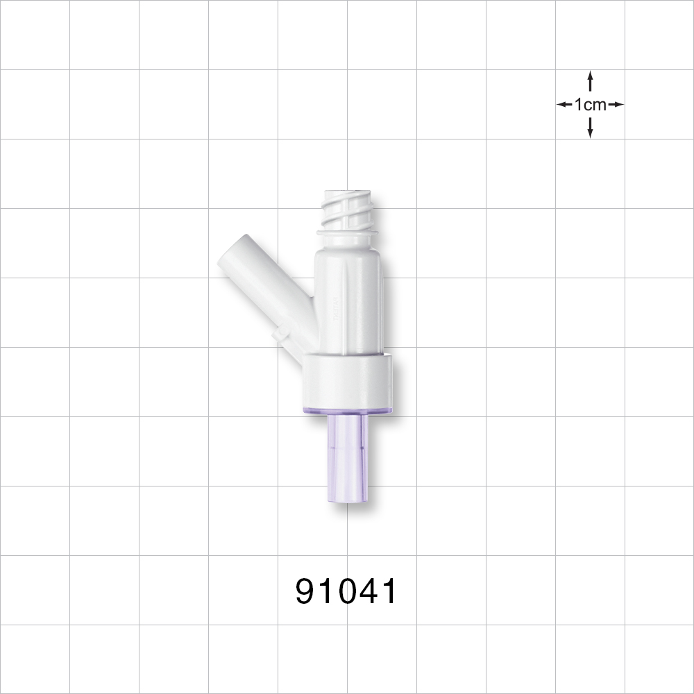 Needleless Access Y Connector, Female Luer Lock