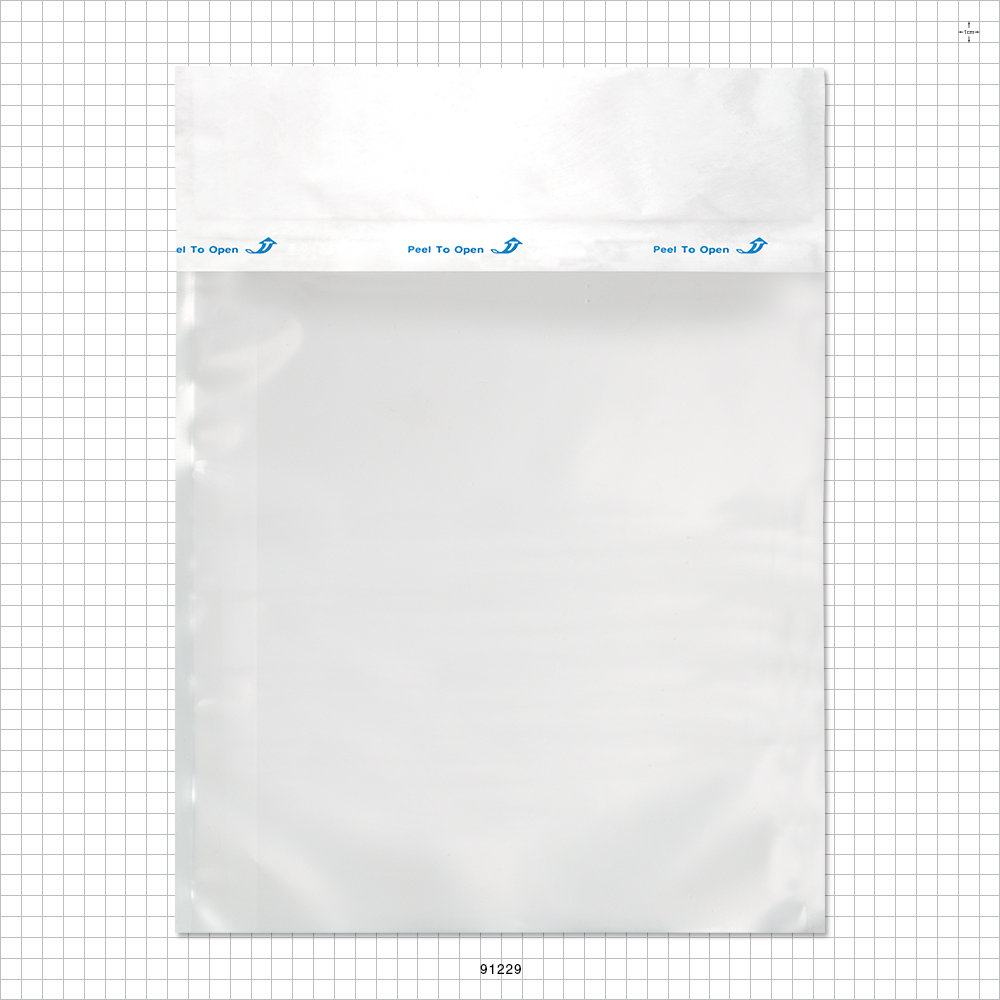 Sterilization Pouch, Peelable Style, Heat Sealable w/Header