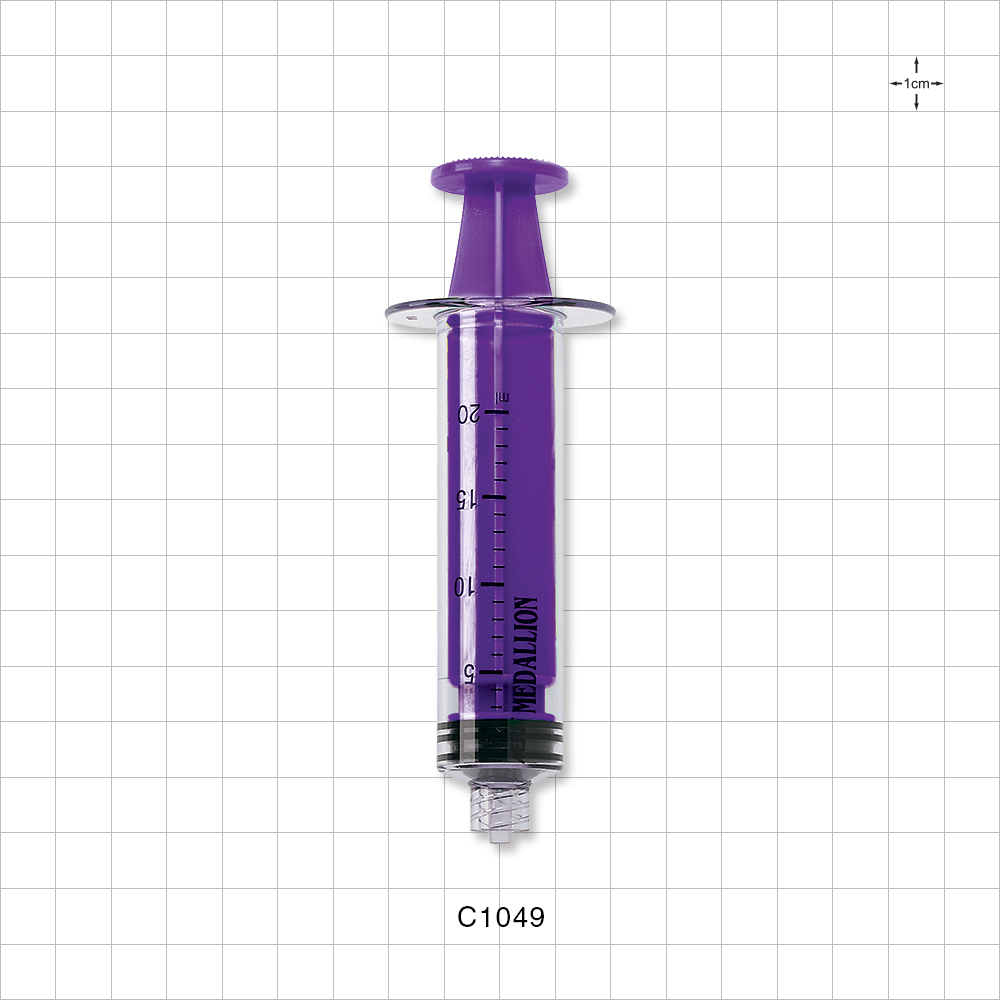 Medallion® Syringe, Male Luer Lock, Purple