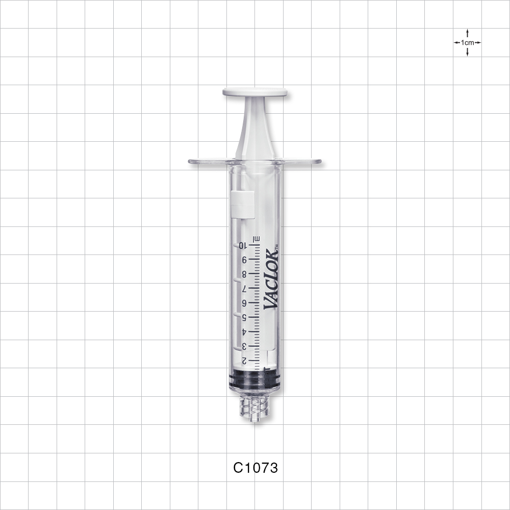 VacLok® Negative Pressure Syringe, Male Luer Lock, White