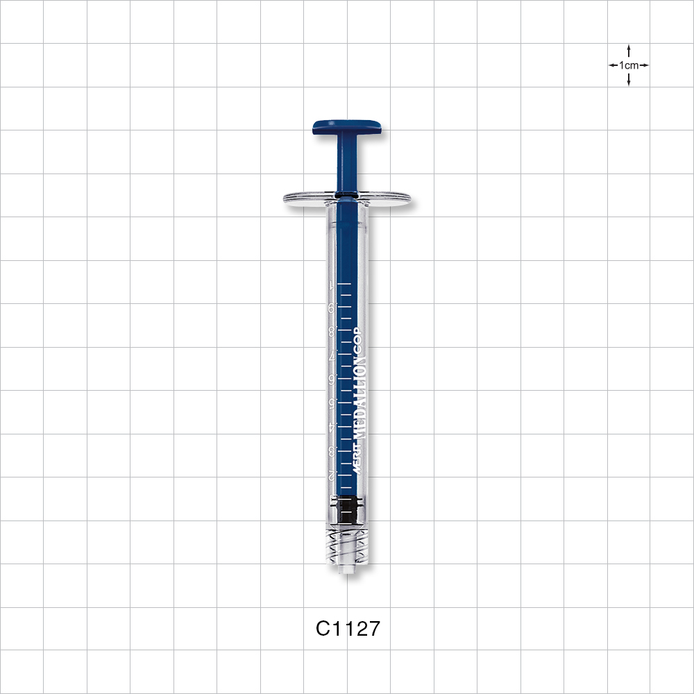 Medallion® COP Syringe, Male Luer Lock, Blue, 192/Box