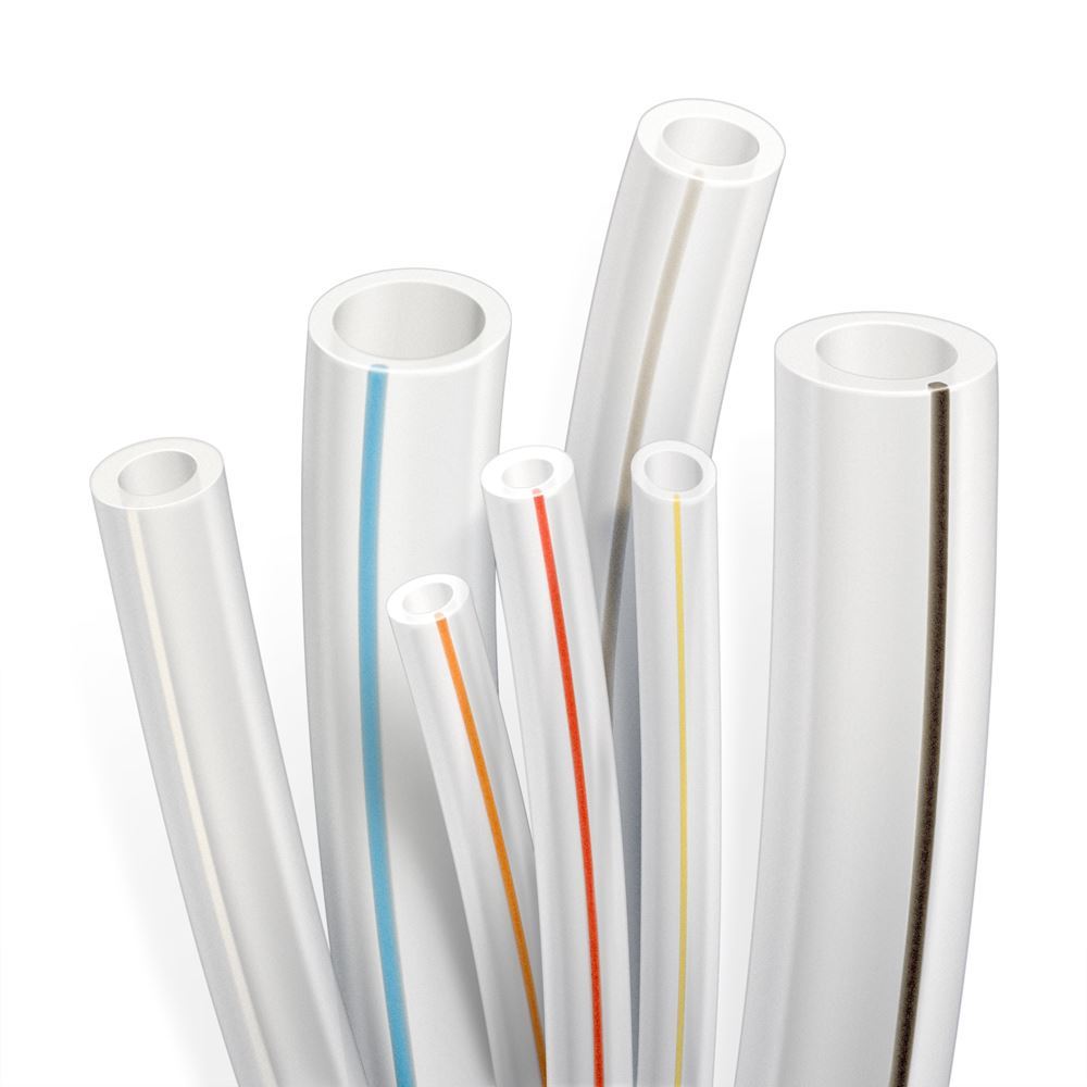 TuFlux® TPE Tubing, Orange Stripe